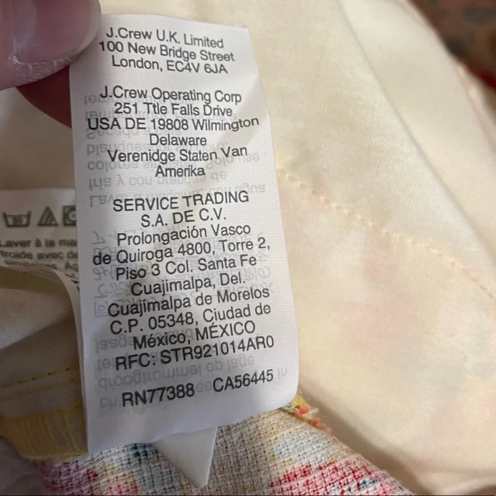 J Crew yellow shorts w/ floral pattern sz 4 EUC - Picture 11 of 11